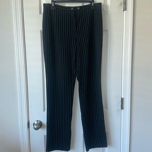 Jones, New York sport stretch, women, black white lines pants size 10, tall
